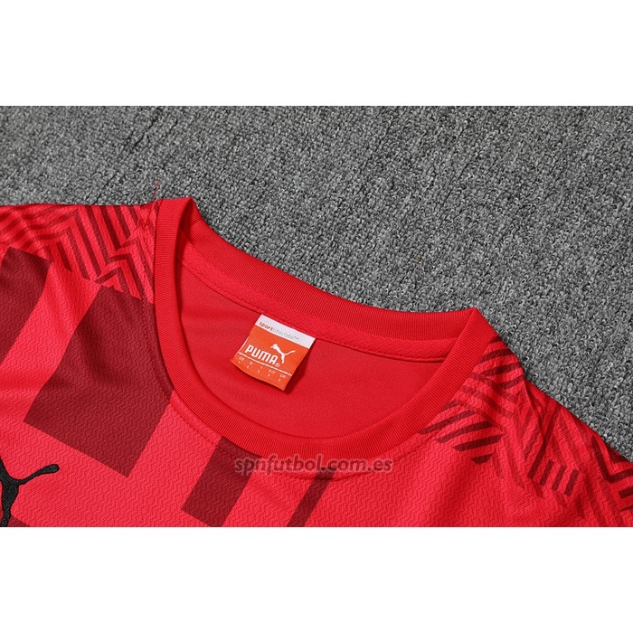 Chandal del AC Milan Manga Corta 2022-2023 Rojo - Pantalon Corto